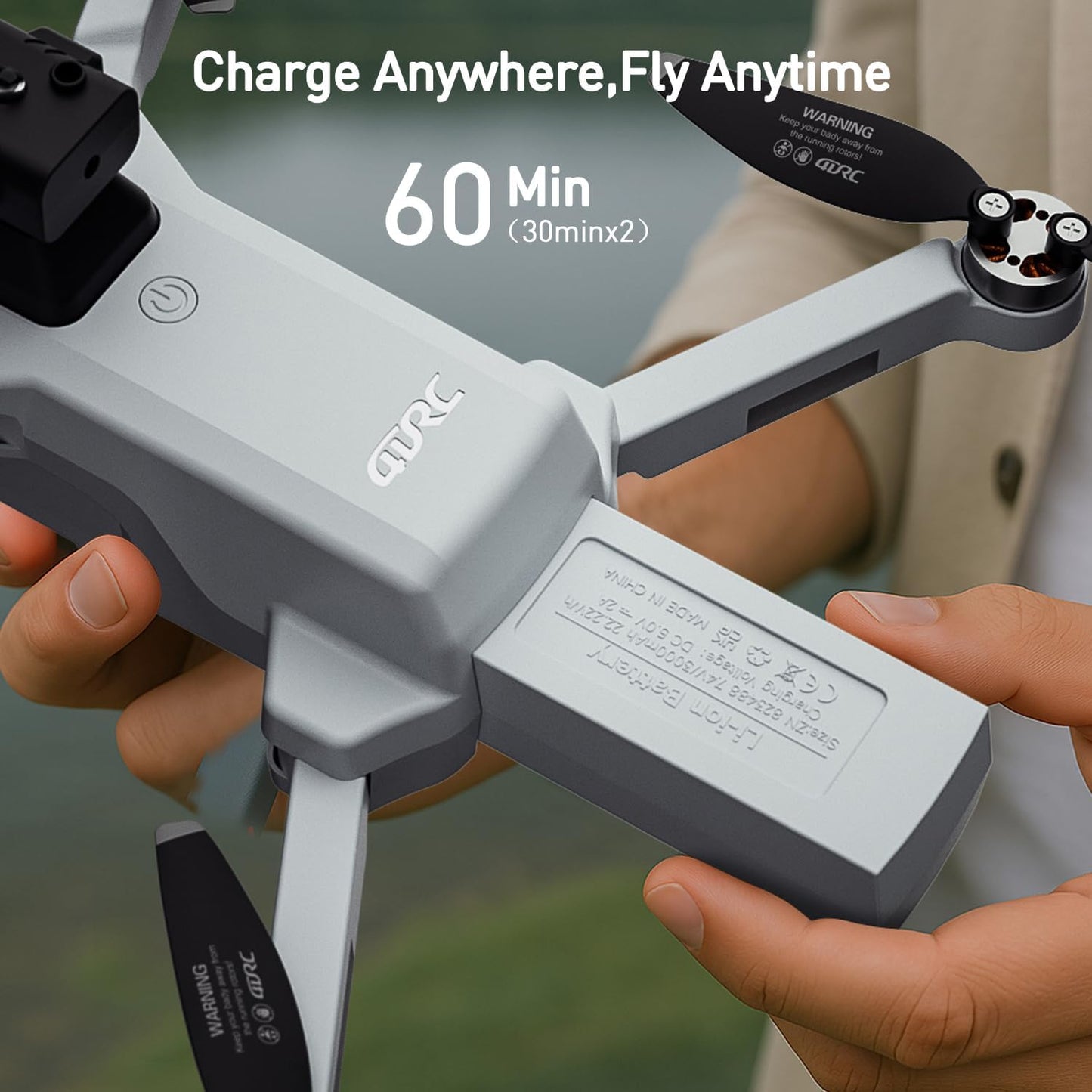 F8 GPS Drone with Dual Camera for Beginners, RC Quadcopter Foldable Drones with Brushless Motor, Intelligent Follow Mode, Headless Mode,3-Speed Modes, Aircrafts Toys Gifts for Kids and Adults