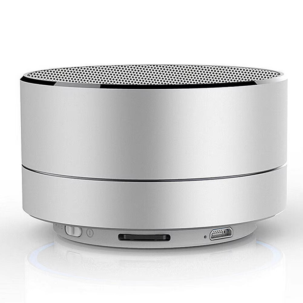 Wireless Mini Bluetooth Speaker with Super Bass for Samsung, iPhone, iPad, and Tablets - Silver Grey