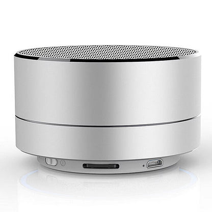 Wireless Mini Bluetooth Speaker with Super Bass for Samsung, iPhone, iPad, and Tablets - Silver Grey