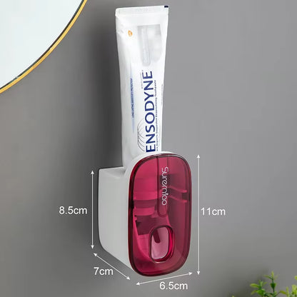 Automatic Wall-Mounted Toothpaste Dispenser & Toothbrush Holder - Elevate Your Bathroom Experience