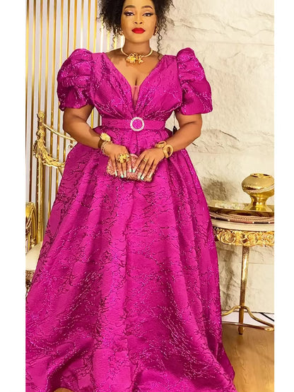 Plus Size Evening Dresses for Women African Luxury Gown Elegant Turkey Muslim Wedding Party Long Dress Ankara Ladies Clothing