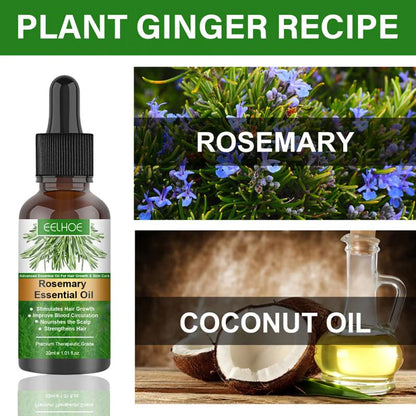 Rosemary Hair Growth Serum anti Hair Loss Products Fast Regrowth Essential Oil Repair Scalp Frizzy Thinning Damaged Hair Care