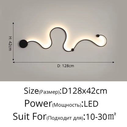Modern Wall Lamps for Bedroom Study Living Balcony Room Acrylic Home Decor Line Design Sofa Background Wall Sconce LED Lighting