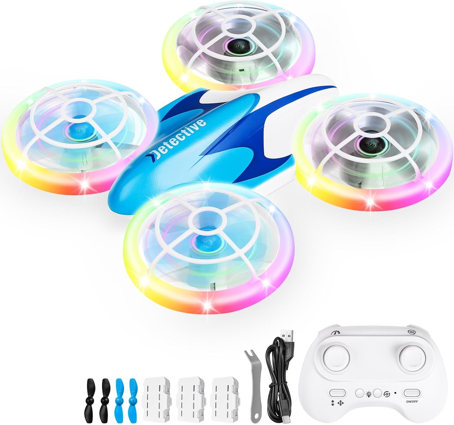 Mini Drone for Kids for Beginner, Kids Drone with LED Light, Altitude Hold, 3D Flip, Headless Mode, Hand Operated RC Quadcopter, Best Toy Gifts for Boys and Girls for Christmas