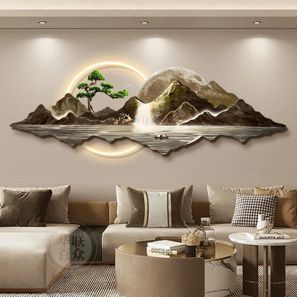 Light Luxury Clock Wall Chinese Modern Fashion Living Room Decorative Wall Watch Interior Design Horloge Murale Wall Decor
