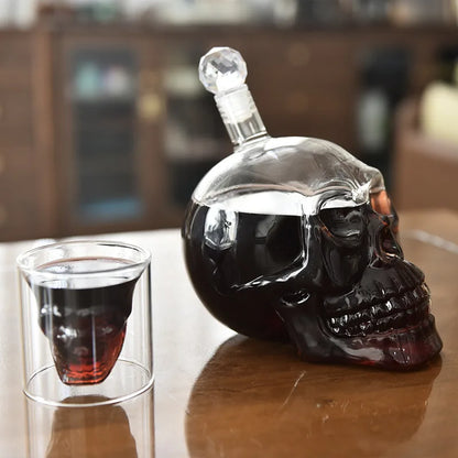 1000Ml Skull Fruit Juice Container Wine Bottle Borosilicate Glass Decanter Whisky Terror Bar Originality Gift Decoration