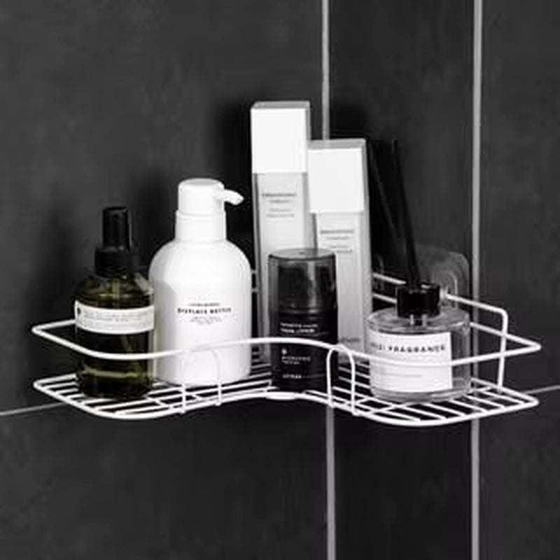 Elevate Your Bathroom Aesthetics with Our Wall-Mounted Triangular Shelf - Effortless No-Drill Installation