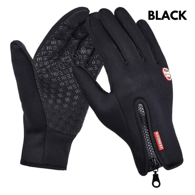 Winter Gloves Touch Screen Riding Motorcycle Sliding Waterproof Sports Gloves with Fleece