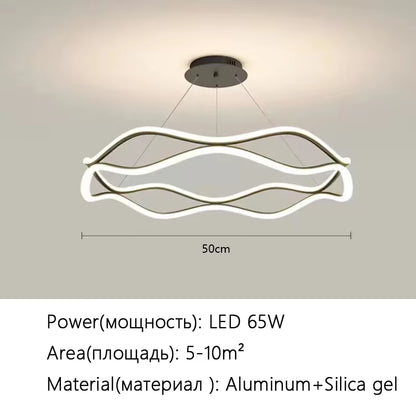 Living Room Ceiling Chandelier with Remote Dimming Modern Dining Room Pendant Lamp Home Decor Luxury Bedroom LED Hanging Lights