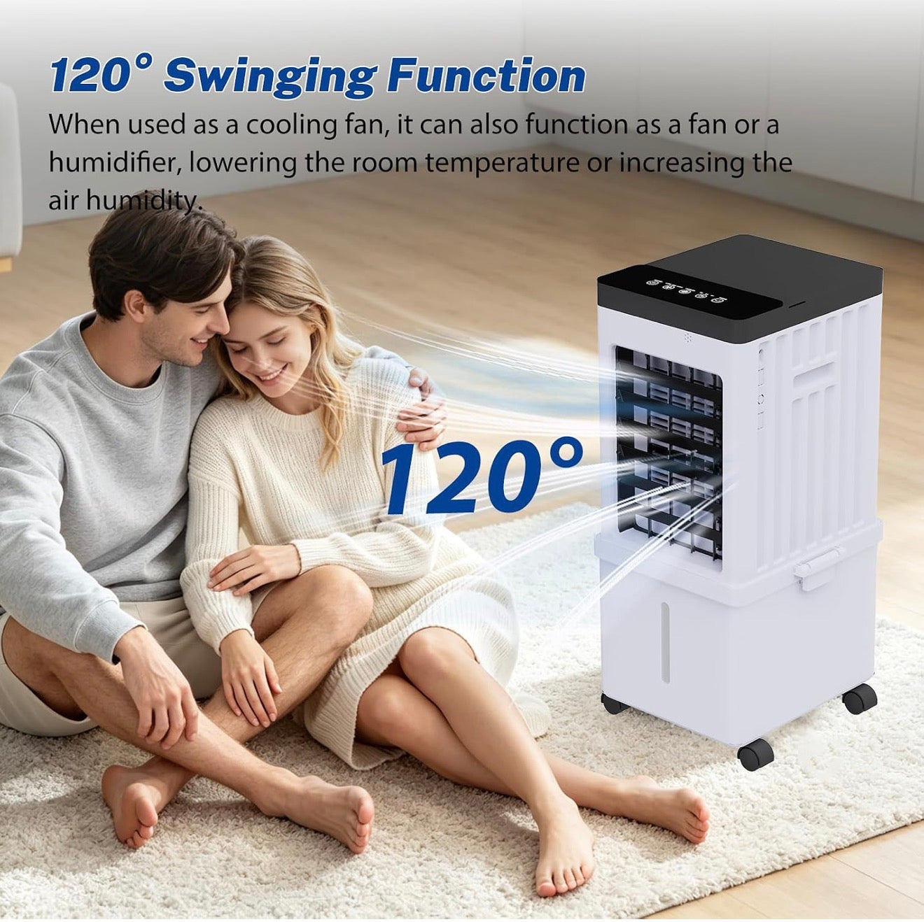 15L Portable Evaporative Air Cooler Fan with Remote Control