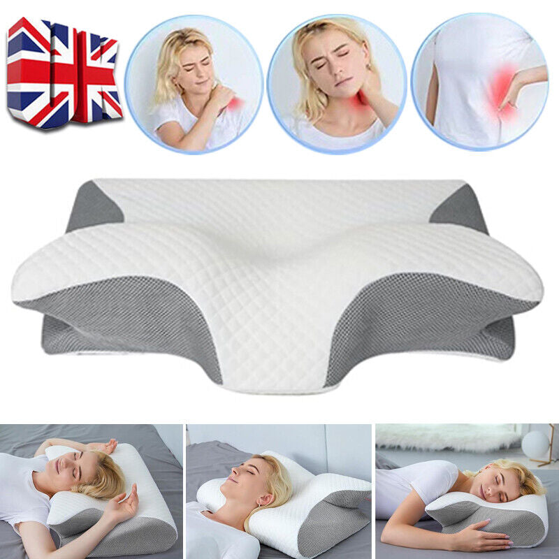 Butterfly-Shaped Memory Foam Neck Pillow for Enhanced Sleep Comfort with Slow Rebound Technology