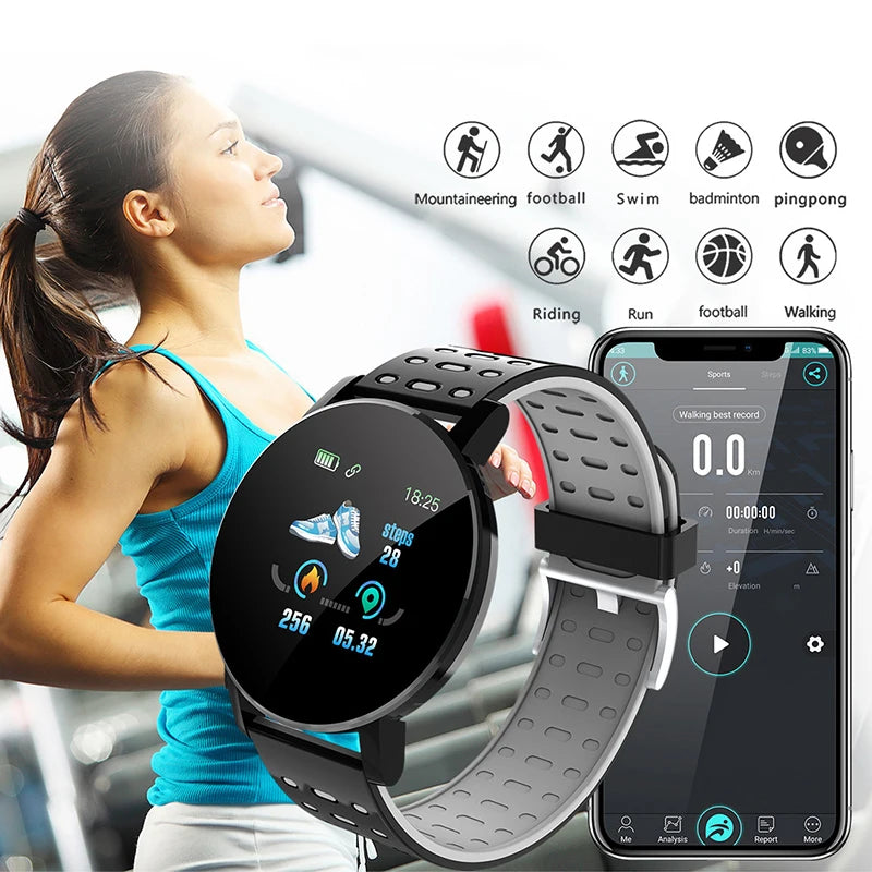 119S Bluetooth Smartwatch - Advanced Health Monitoring and Fitness Tracking for Men and Women, Compatible with Android and iOS