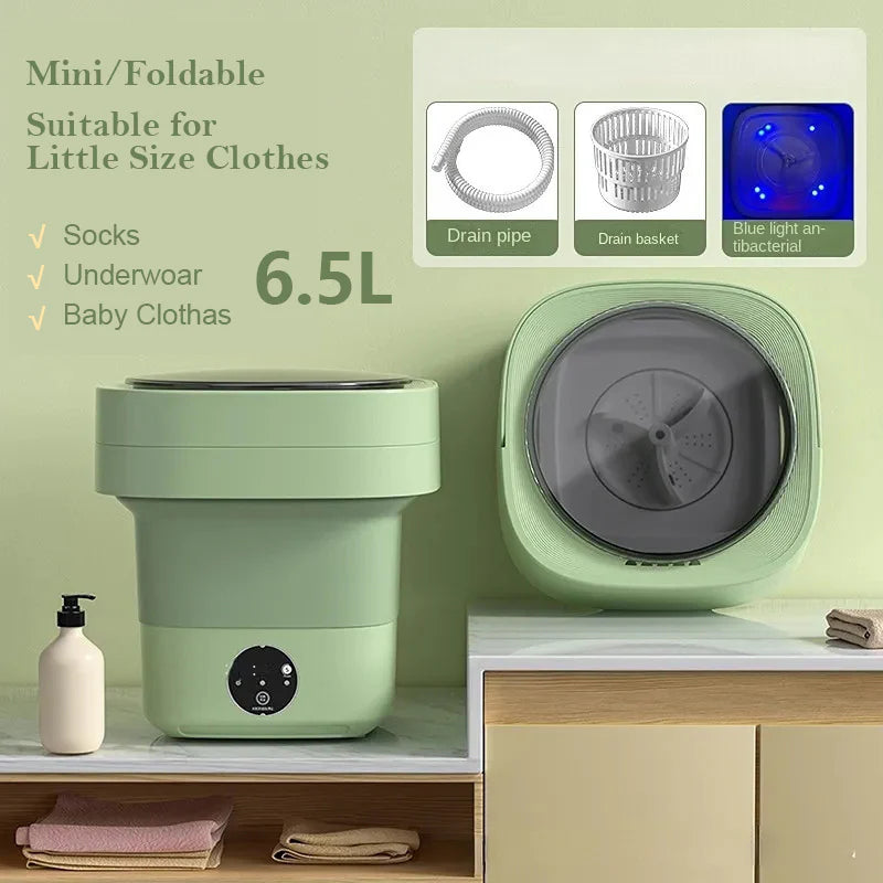 Portable Mini Washing Machine for Socks and Underwear - High Capacity with Spinning Dry Functionality - Available in 3 Models