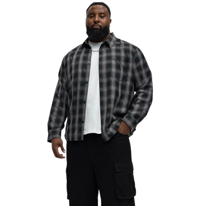 These Streets Cargo Buckle Straps Baggy Jeans Black