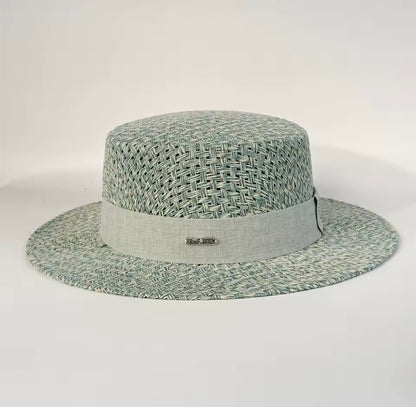 2026 Beach Straw Hat for Women Wide Brim UV Protection Boater Style Summer Hat