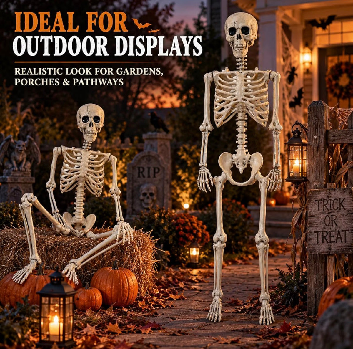 165cm Poseable Skeleton Halloween Decoration | Minja Superstore