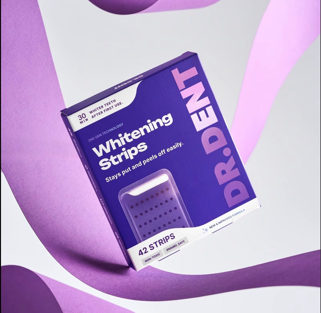 DRDENT Purple Teeth Whitening Strips Peroxide-Free