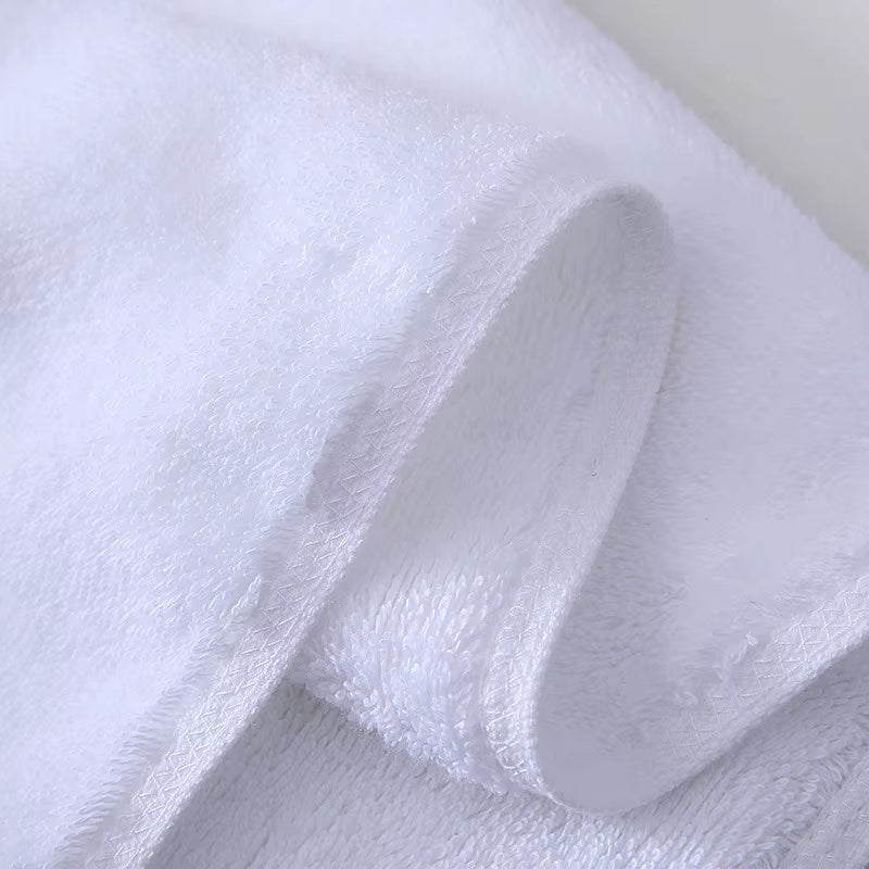 White Soft Cotton Fabric Face Towel Hotel Bath Towel Wash Cloths Hand Towels Portable Multifunctional Cleaning Towel
