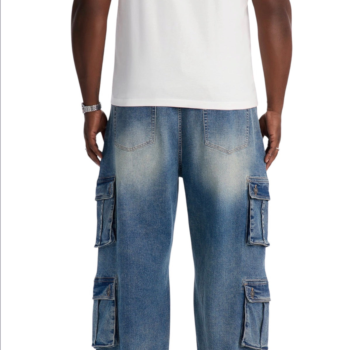 Baggy Matador Cargo Jeans Vintage Blue Wash