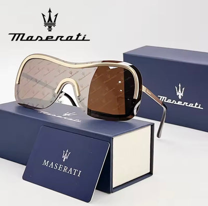 MASERATI Sunglasses New Fashion goggles Stylish Unframed Metal rimmed Shades for Men Women Cool Pose Trendy Design 10785