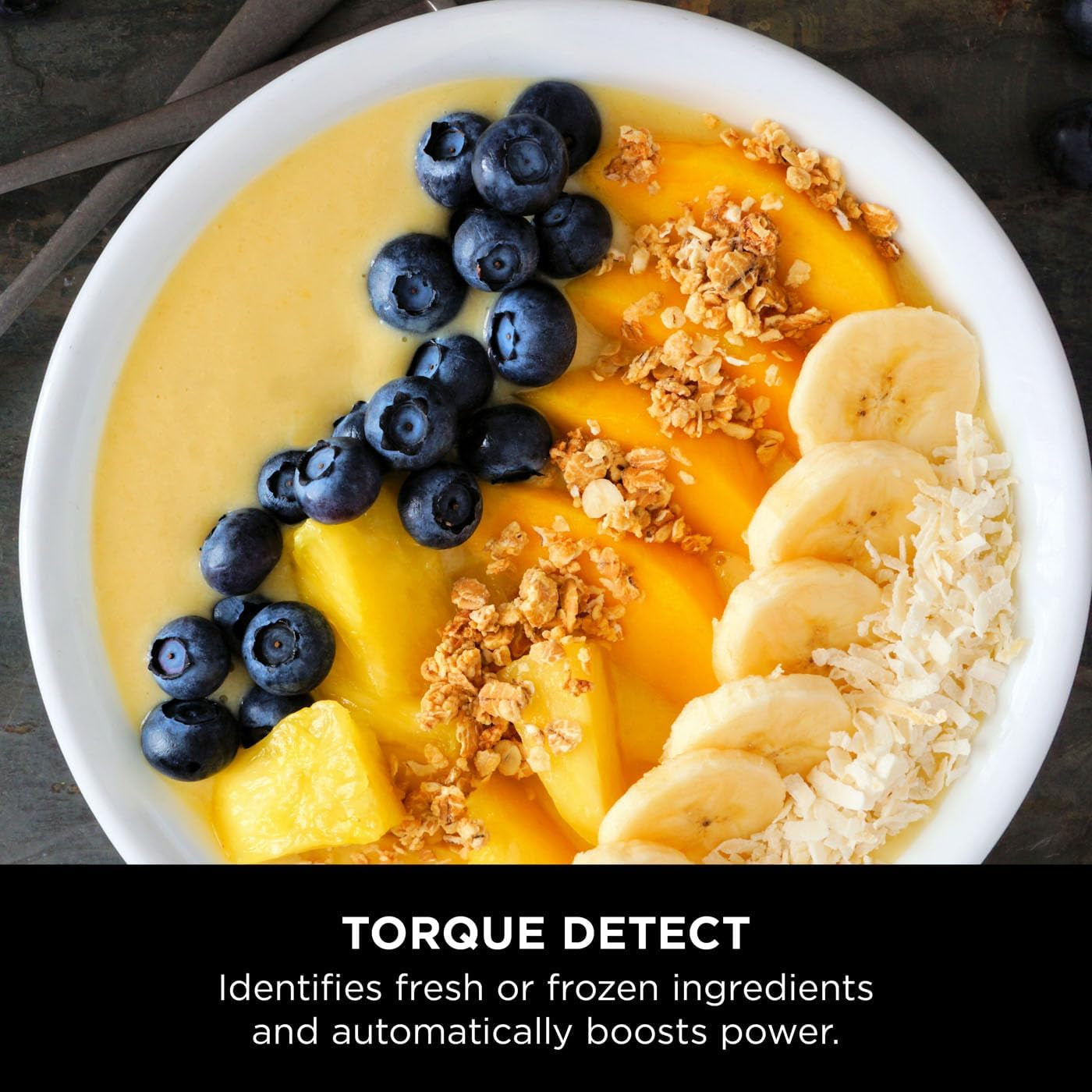 3-In-1 Detect Power Blender Processor Pro, Powerful 1200W Blender, Food Processor Bowl, Dough Blade, 1X Single Serve Cup, Jug, Make Pizza Dough, Blend, Chop & Mix, Black, TB401UK