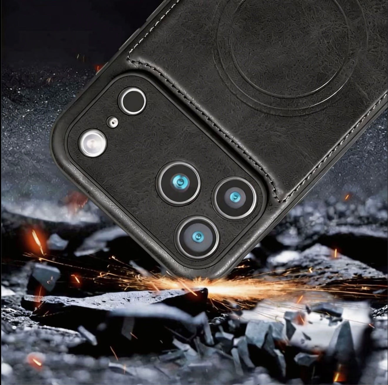 Premium Vegan Leather Case for iPhone 17 Pro Max and iPhone 13 to 17 Series