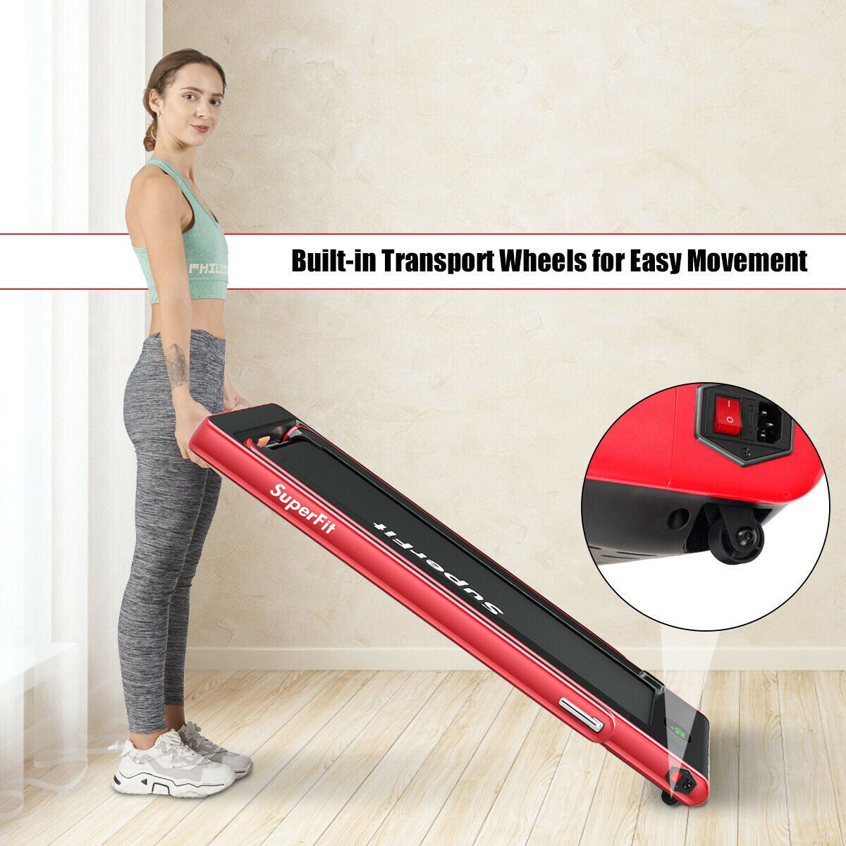 Folding Electric Treadmill with Bluetooth Connectivity (1-12 KPH)