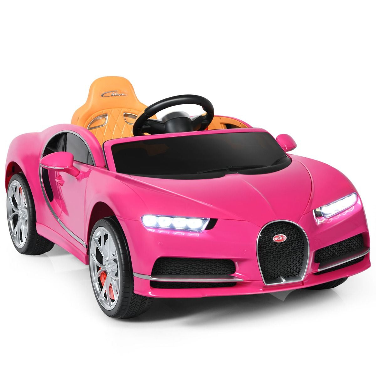 Exciting 12V Licensed Bugatti Battery-Powered Ride-On Car with Remote Control for Kids