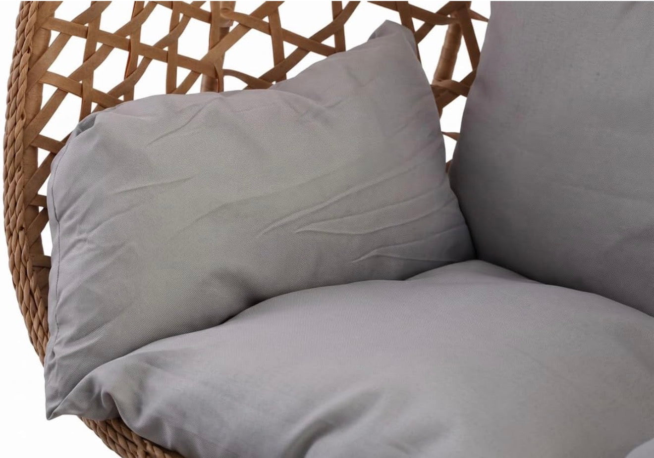 URBNLIVING Hanging Egg Chair with Stand PE Rattan Indoor Outdoor Swing Seat
