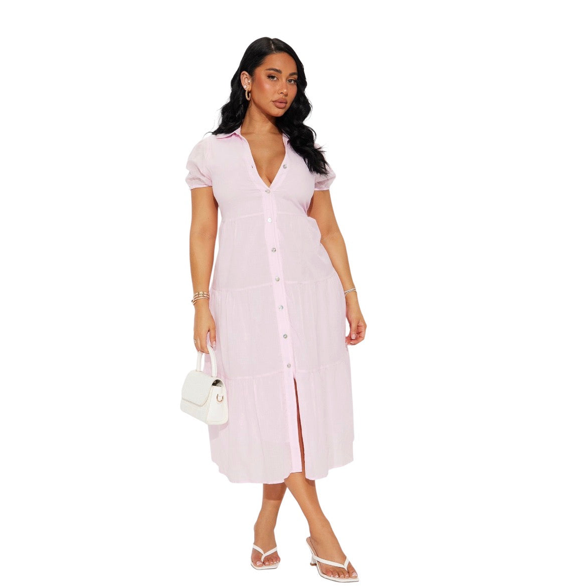 Stella Midi Dress Blush