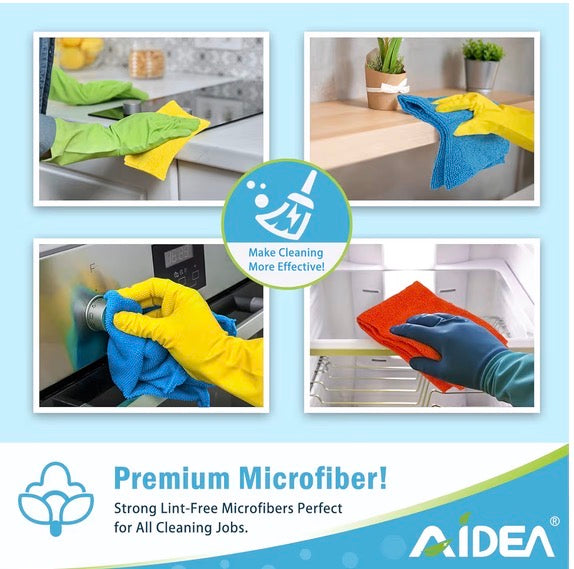 AIDEA Microfibre Cleaning Cloths 8 Pack