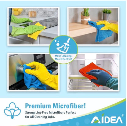 AIDEA Microfibre Cleaning Cloths 8 Pack