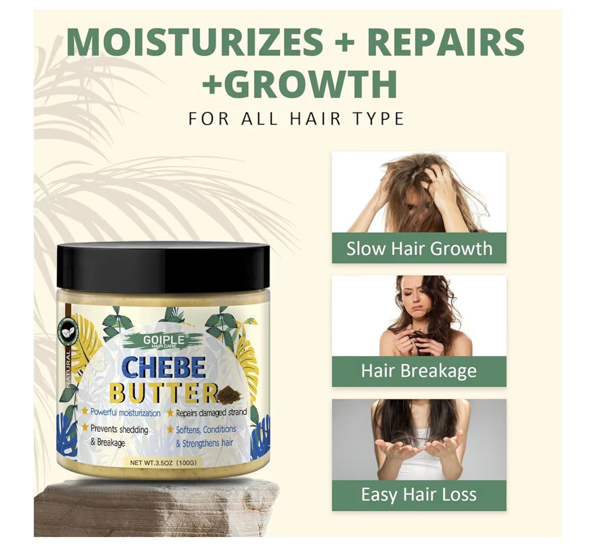 Natural Chebe Hair Oil for Hair Growth & Moisture | Chebe Scalp Oil