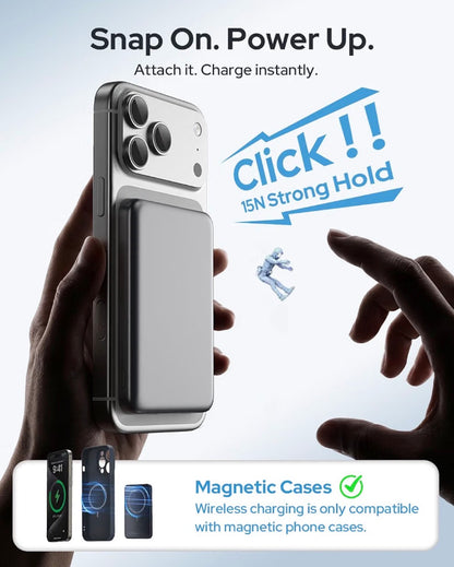Magnetic Power Bank 5000mAh USB-C Fast Charging