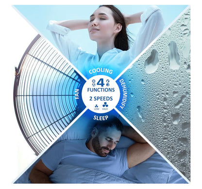 NETTA Portable Air Conditioner 7000 BTU - 3 in 1 Air Conditioning Unit with Dehumidifier & Cooling Fan - 24H Timer, Remote & LED Touch Control - Portable Conditioner for Bedroom, Home & Office - White
