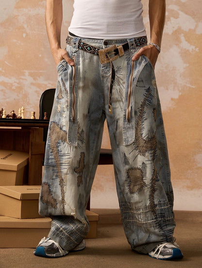RO STYLE WASHED BARREL JEANS