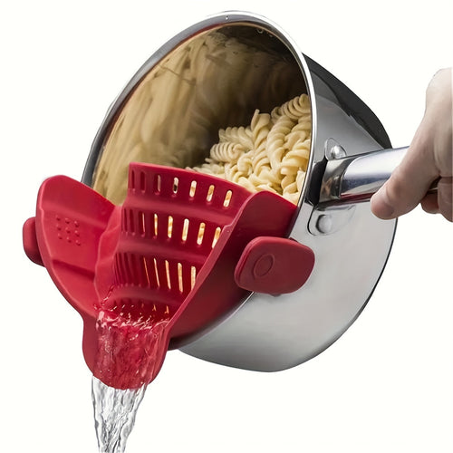 Versatile ClipOn Plastic Strainer for Kitchen Pots