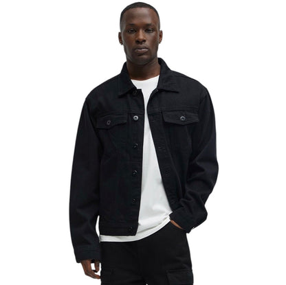 These Streets Cargo Buckle Straps Baggy Jeans Black