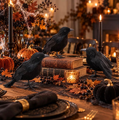 3-Pack Black Crow Halloween Decorations | Minja Superstore