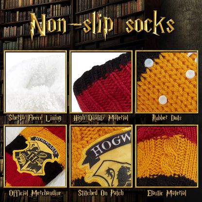 Slipper Socks for Women Teenagers, Cosy Warm Fleece Lined Bed Socks Non Slip - Gifts for Her