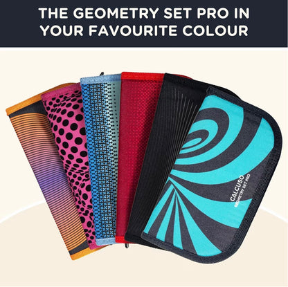 CALCUSO Geometry Set PRO with Compass & Protractor Blue Case