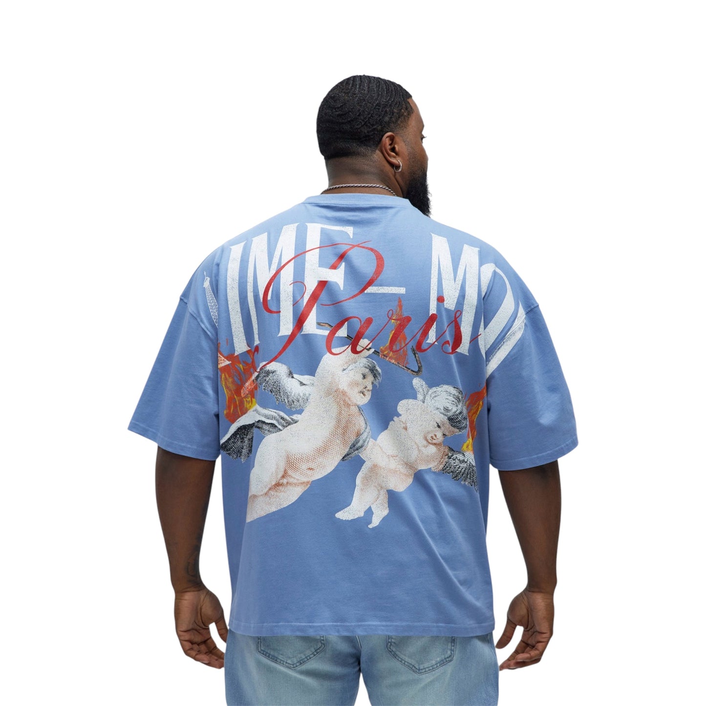 Aime Forever Oversized Short Sleeve Tee Slate Blue