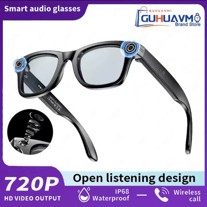 2026 AI Smart Glasses 8MP Camera Translation Bluetooth Sunglasses