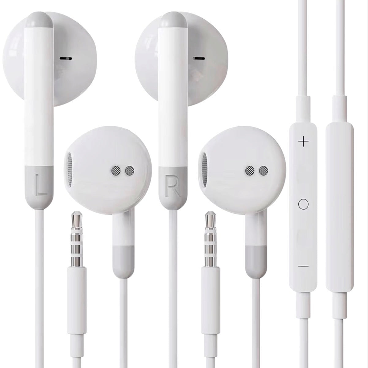Bxlive Wired In-Ear Earphones 3.5mm Jack Headphones 2-Pack