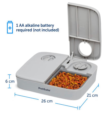 PetSafe 2 Meal Automatic Pet Feeder Grey
