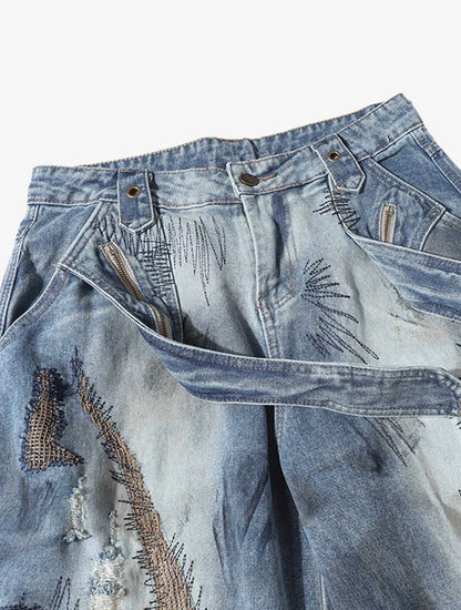 RO STYLE WASHED BARREL JEANS