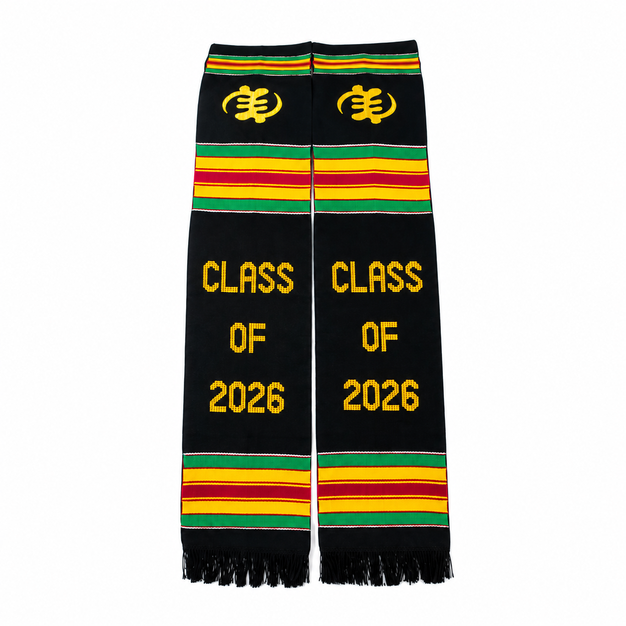 Class of 2026 Graduation Stole – Kente Style Graduation Scarf