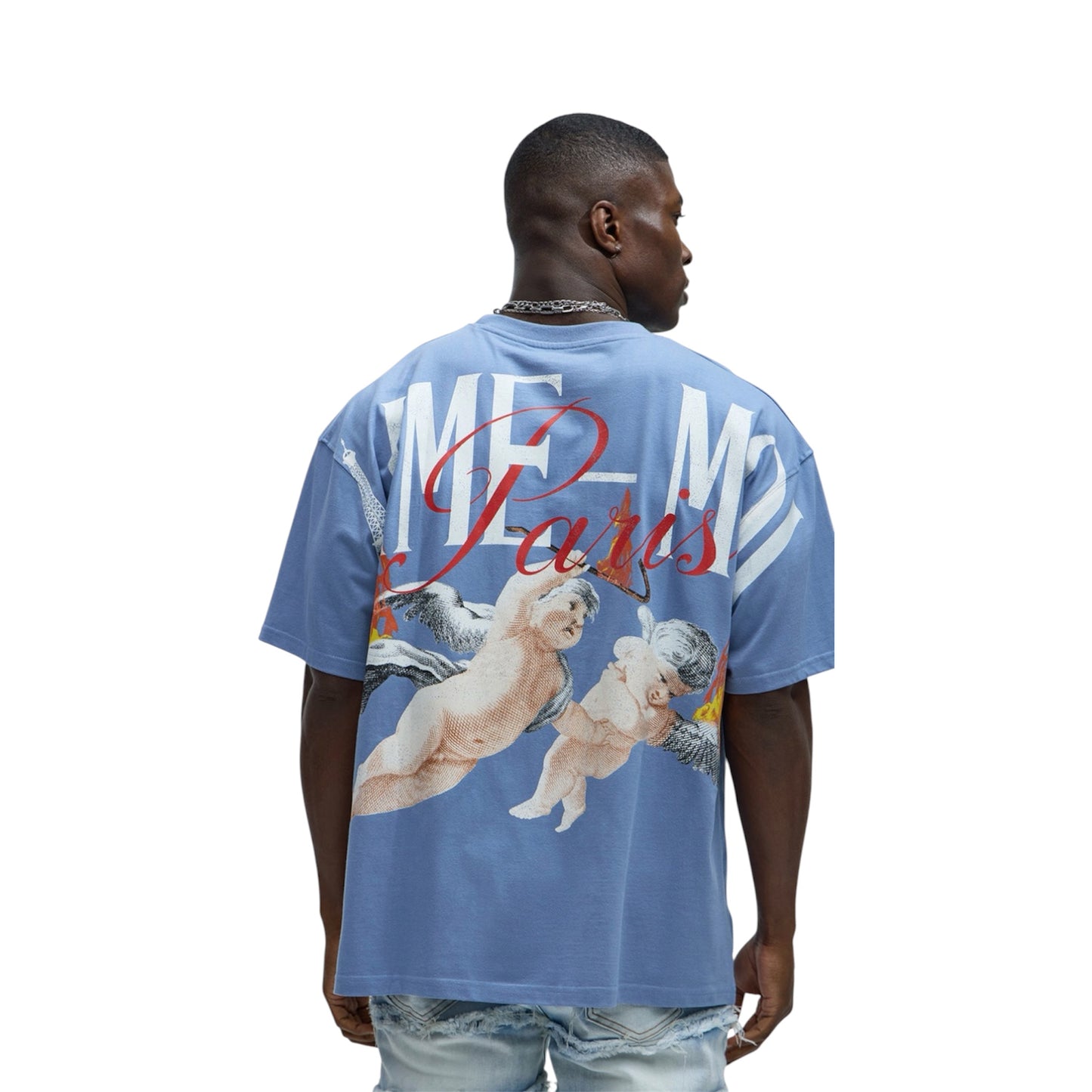Aime Forever Oversized Short Sleeve Tee Slate Blue