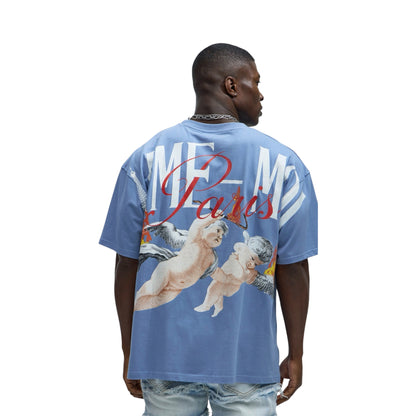 Aime Forever Oversized Short Sleeve Tee Slate Blue