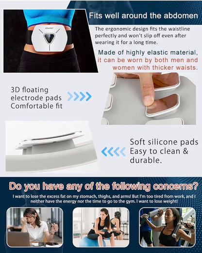 EMS 3D All-in-One ABS Trainer Muscle Stimulator 8 Modes 30 Levels